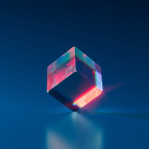 picture of an equilibrium with a reflection on the surface in front of it, with blue background